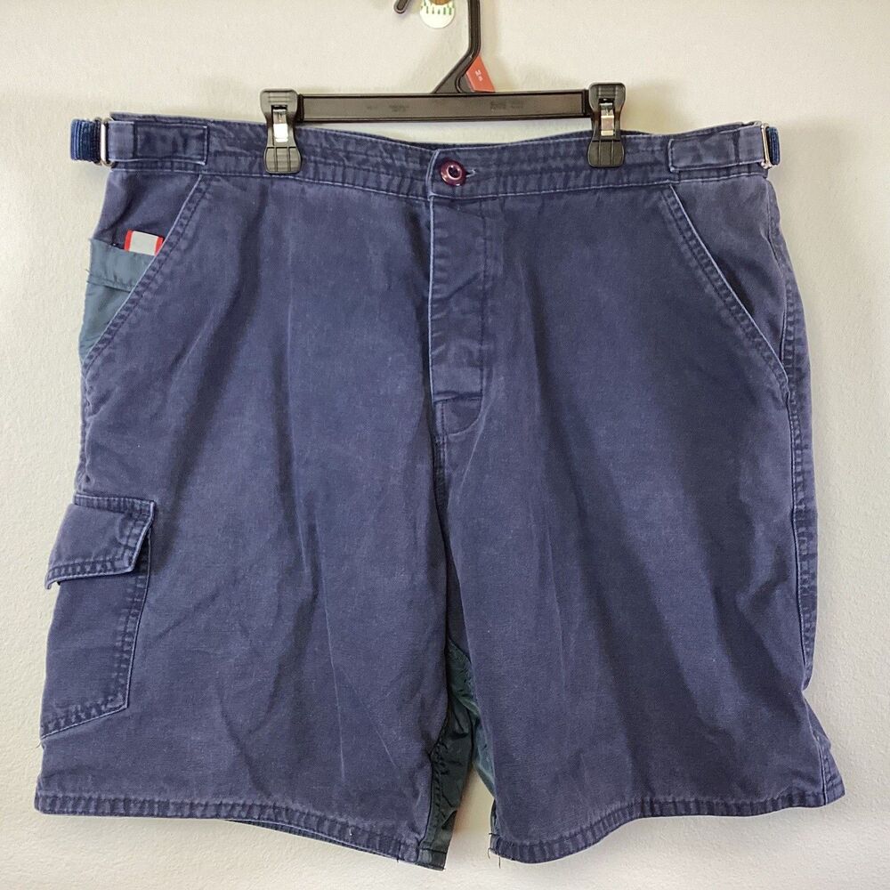 Vintage Birdwell Beach Britches Men’s Large Blue Casual Beach Shorts Zip Fly